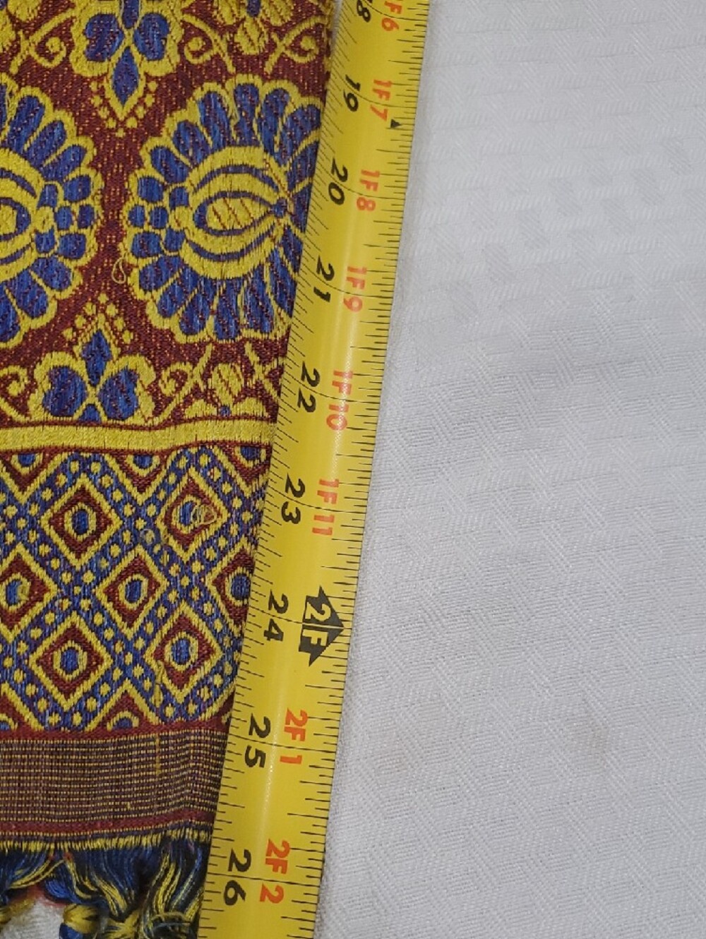 Boho Floral Border Chinos in Yellow & Brown - Picture 5 of 16